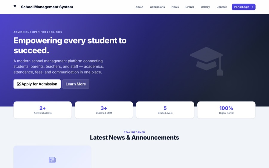 School Management System — Education ERP developed by Madhusudhan